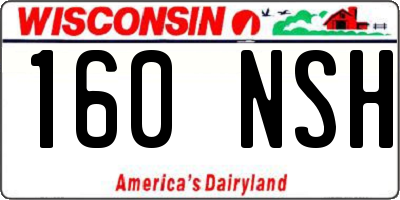 WI license plate 160NSH