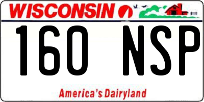 WI license plate 160NSP