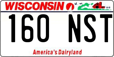 WI license plate 160NST