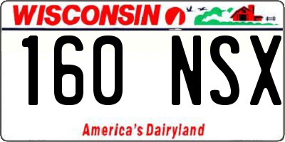 WI license plate 160NSX