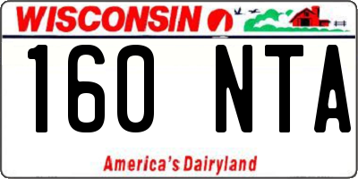 WI license plate 160NTA