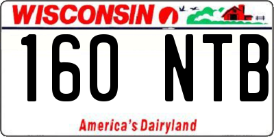 WI license plate 160NTB