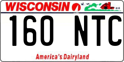 WI license plate 160NTC