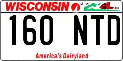 WI license plate 160NTD