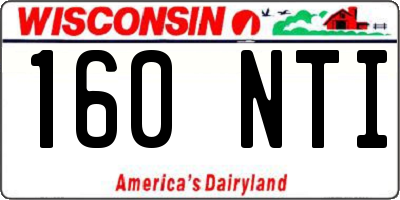 WI license plate 160NTI
