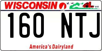 WI license plate 160NTJ
