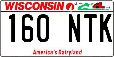 WI license plate 160NTK