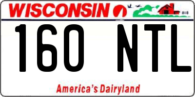 WI license plate 160NTL