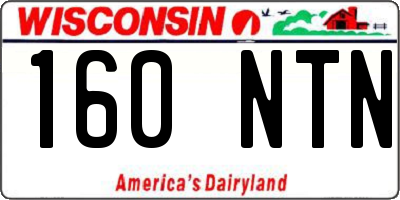 WI license plate 160NTN