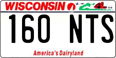WI license plate 160NTS