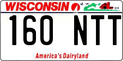 WI license plate 160NTT