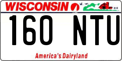WI license plate 160NTU