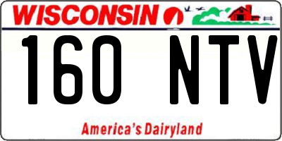 WI license plate 160NTV