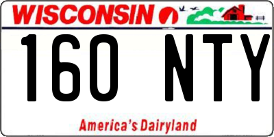WI license plate 160NTY