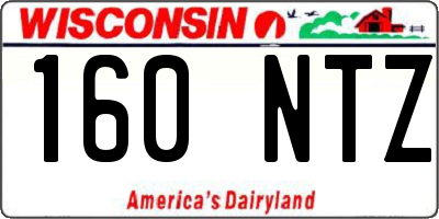 WI license plate 160NTZ