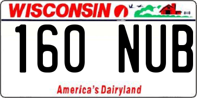 WI license plate 160NUB
