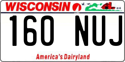 WI license plate 160NUJ