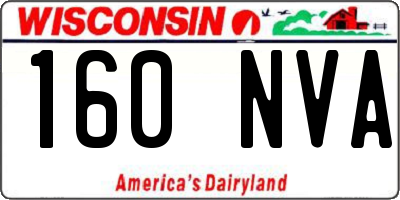 WI license plate 160NVA