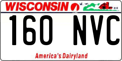 WI license plate 160NVC