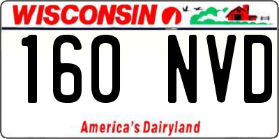 WI license plate 160NVD