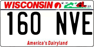 WI license plate 160NVE