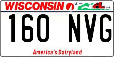 WI license plate 160NVG