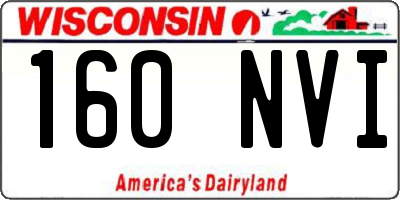 WI license plate 160NVI