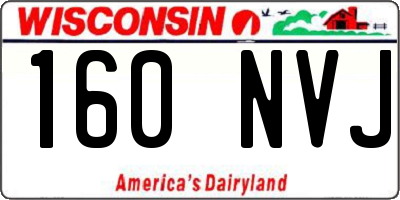 WI license plate 160NVJ