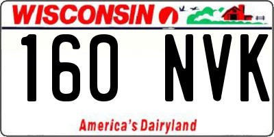 WI license plate 160NVK