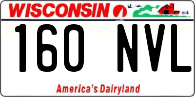 WI license plate 160NVL