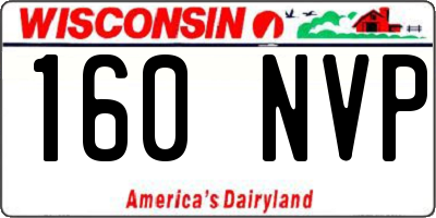 WI license plate 160NVP