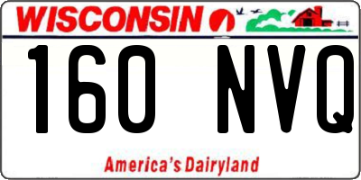 WI license plate 160NVQ