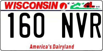 WI license plate 160NVR