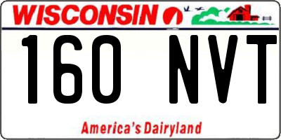 WI license plate 160NVT