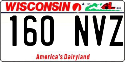 WI license plate 160NVZ