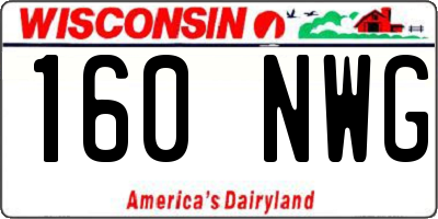 WI license plate 160NWG