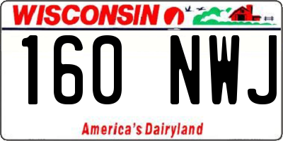WI license plate 160NWJ
