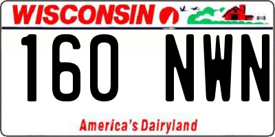 WI license plate 160NWN