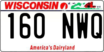 WI license plate 160NWQ