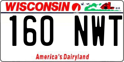 WI license plate 160NWT