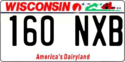 WI license plate 160NXB