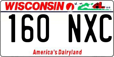 WI license plate 160NXC