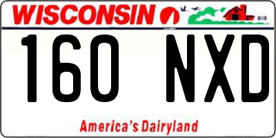 WI license plate 160NXD