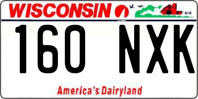 WI license plate 160NXK