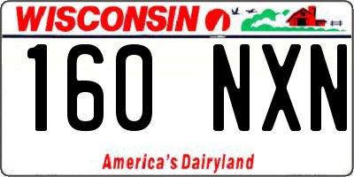 WI license plate 160NXN