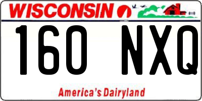 WI license plate 160NXQ