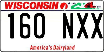 WI license plate 160NXX
