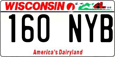 WI license plate 160NYB