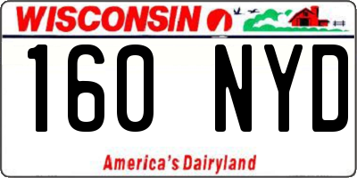 WI license plate 160NYD