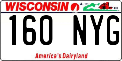 WI license plate 160NYG